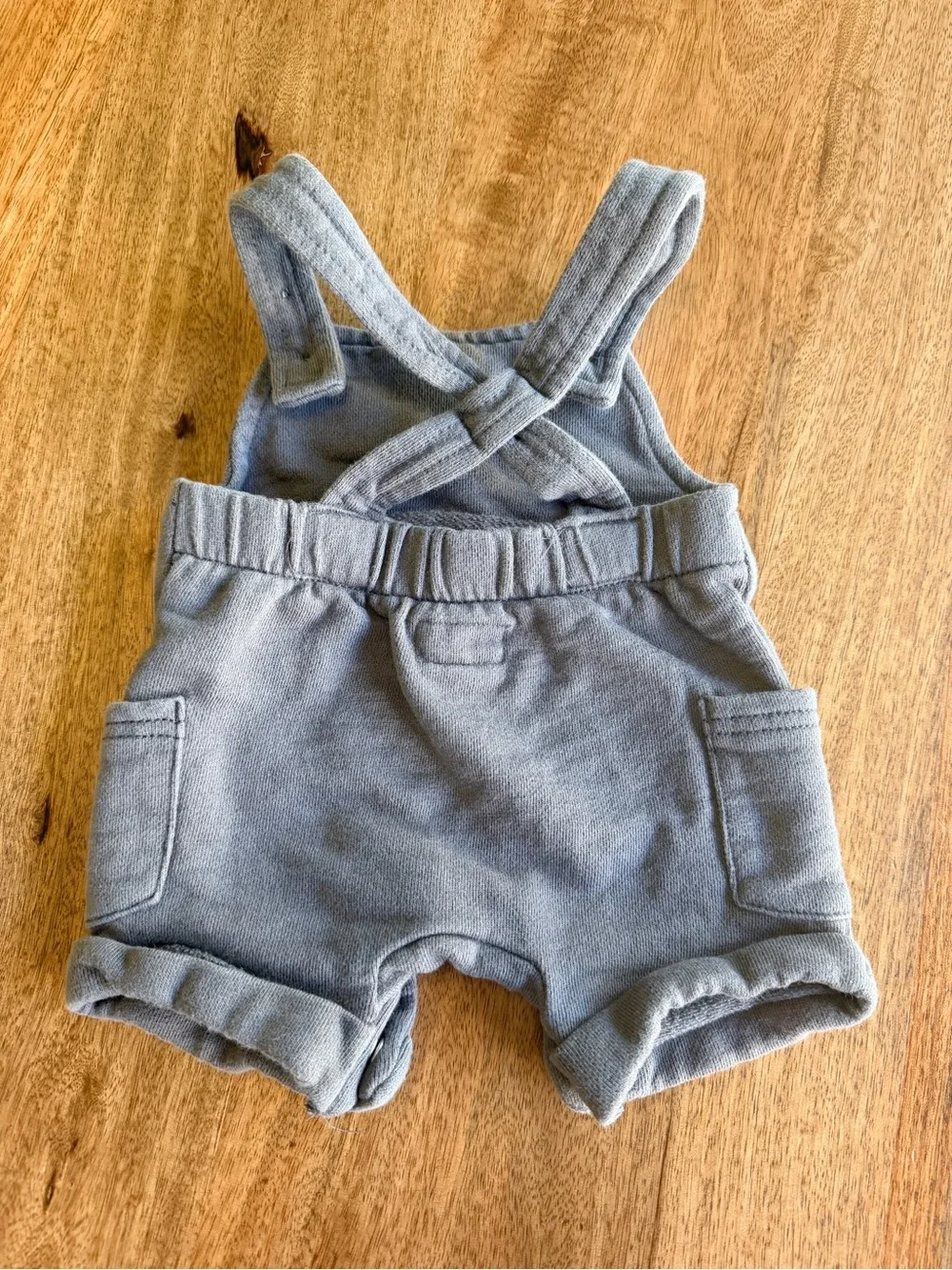 Baby Gray Organic Cotton Romper Overalls - Soft Everyday Playwear